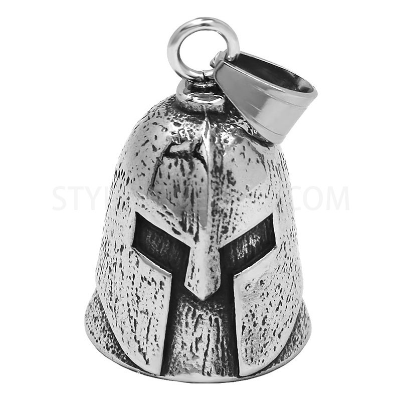 316L Stainless Steel Warrior Helmet Biker Bell Pendant | Wholesale