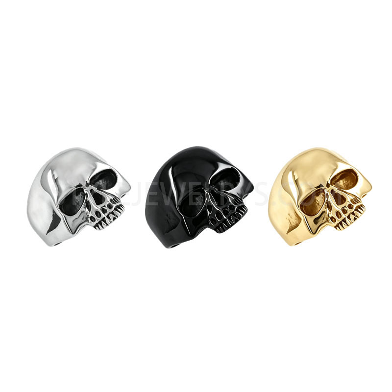 Solid Skull Shape 316L Stainless Steel Unisex Statement Ring SWR0036SE
