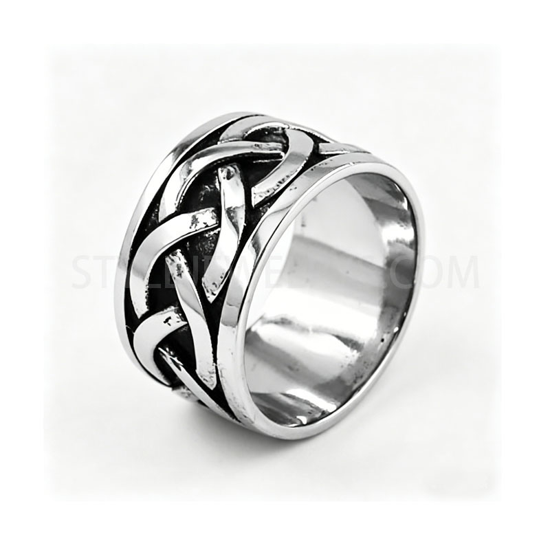 Celtic Knot Ring Stainless Steel Classic Punk Claddagh Style Fashion Wedding Biker Ring SWR0543